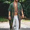 Men¡¯s Summer Beach Sun Protection Shirt ¨C Casual Printed Resort Shirt, Fashion Cape Outerwear