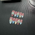 Handcrafted Carved Petals Press on Nails Premium Summer Handcrafted