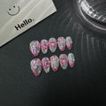 Hot Sale Aurora Smudge Hand Painted Three-dimensional Latte White Premium Press on Nails