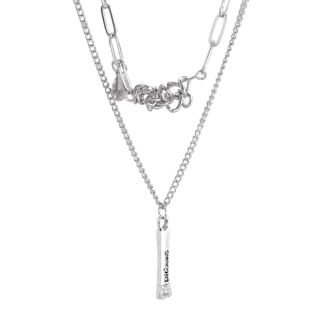Double Layer Stacked Sweatshirt Necklace Sweet Cool Luxury Long Sweater Chain Autumn Winter