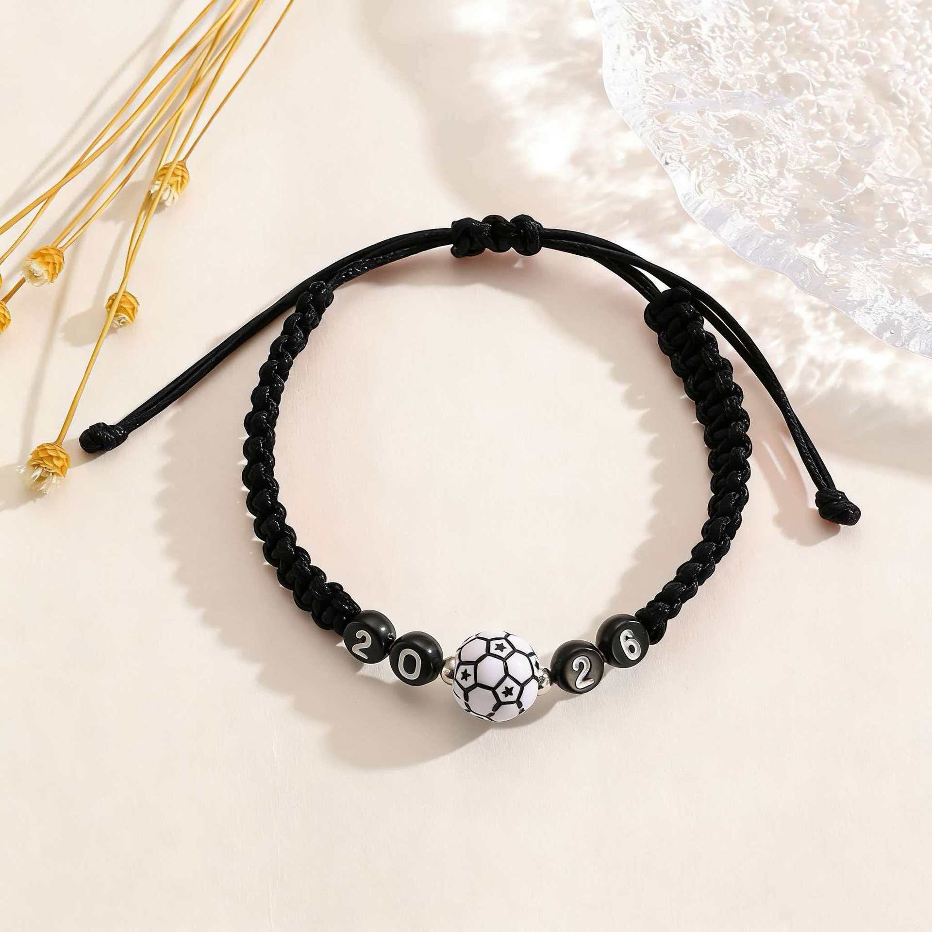 USA Canada Mexico World Cup Soccer Bracelet Adjustable Woven Bracelet