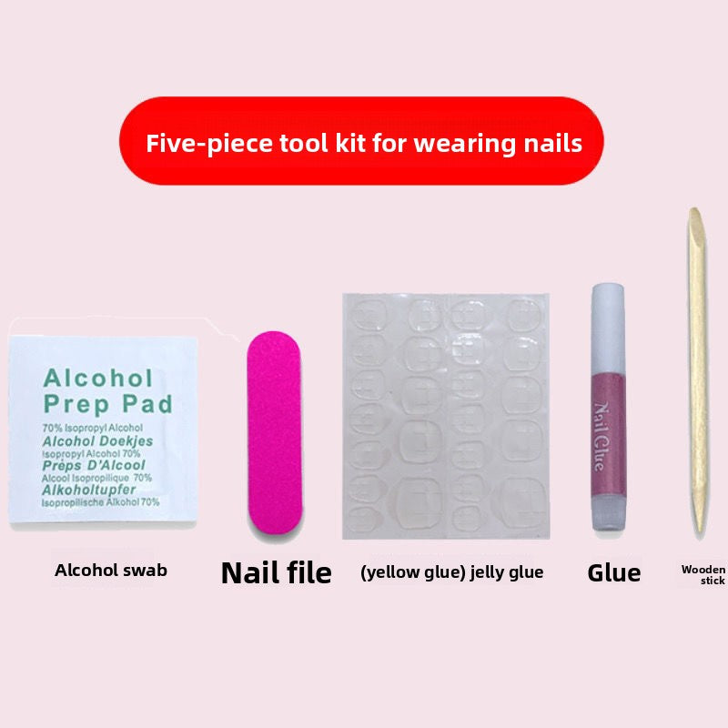 Handmade Flower Press-On Nails 100% handmade press on nails hand-carved color collision nail patch wearing nail piece Spice girl style
