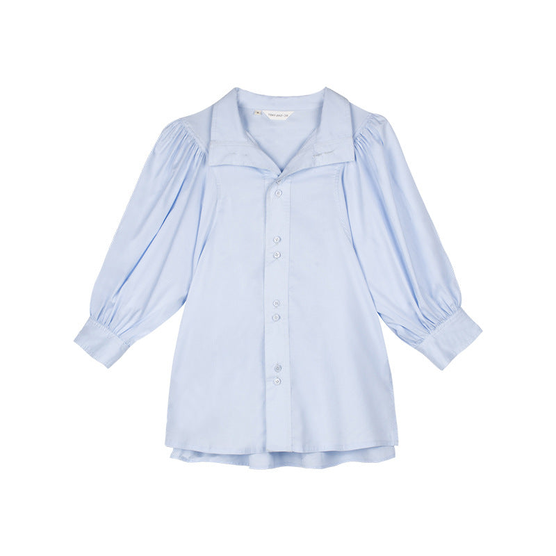 Retro V-neck shirt for female