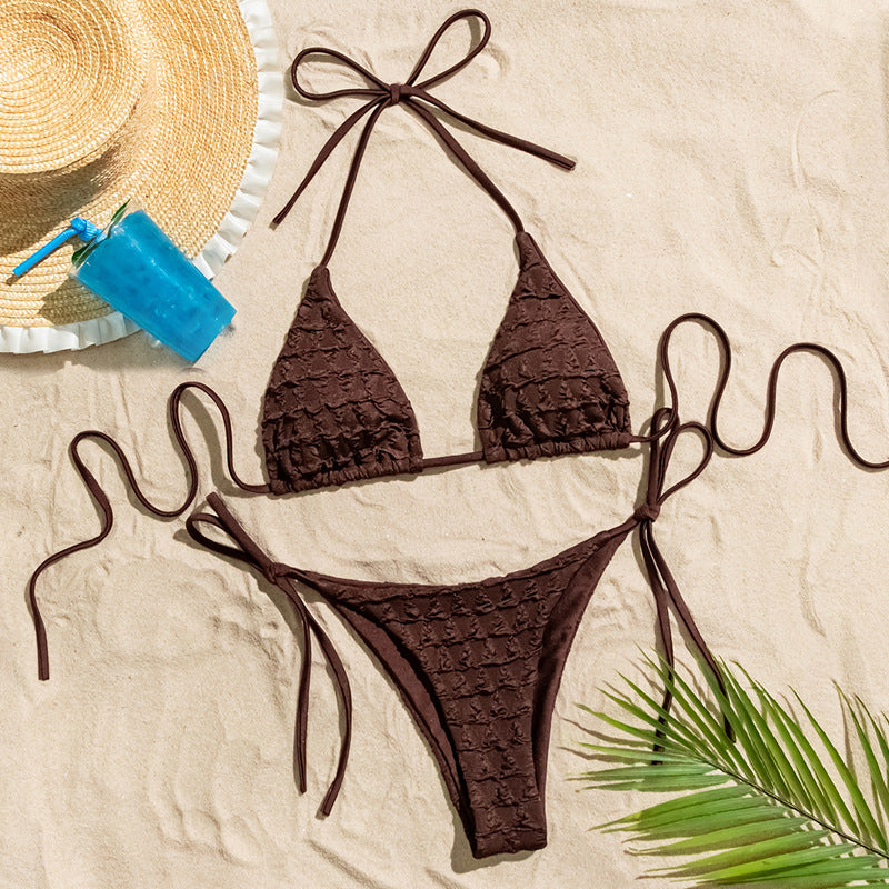 Sexy lace-up ladies split bikini bikini