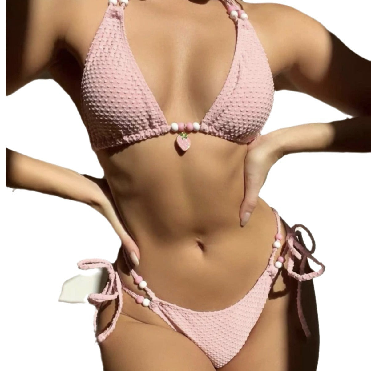 Swimsuit women's senior sensual sexy bikini solid color women's swimsuit popular swimsuit