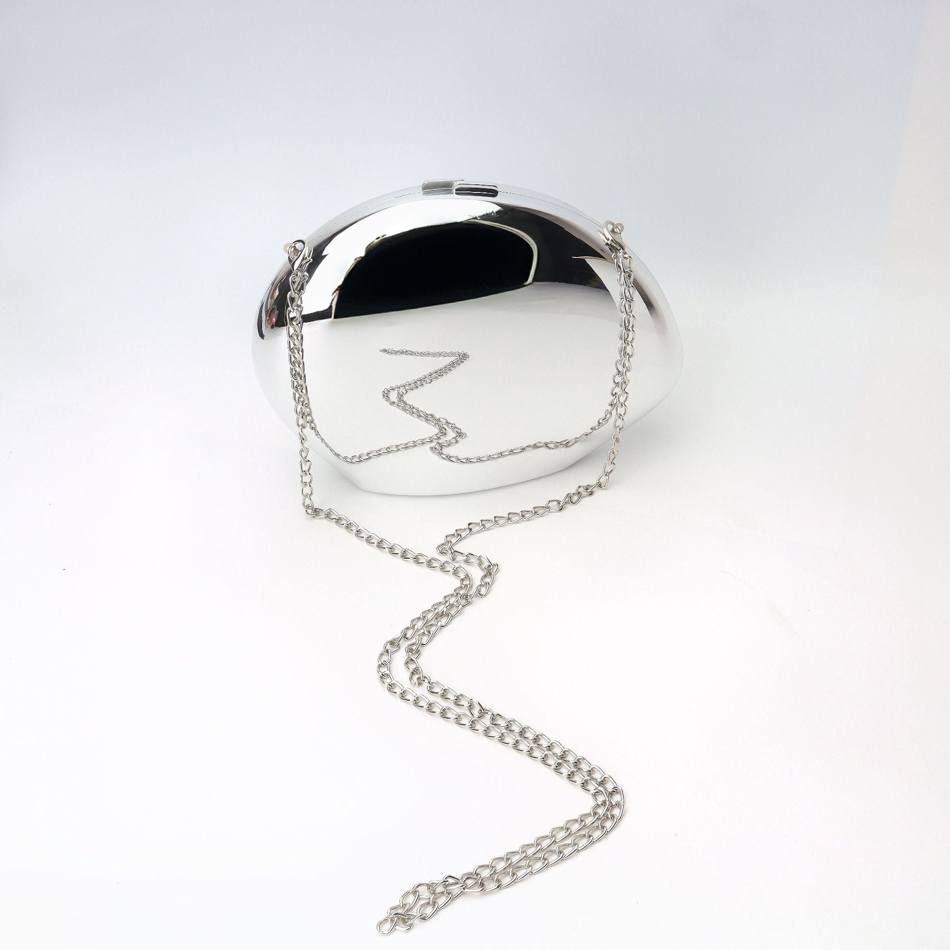 Golden Acrylic Bag, Shiny Metallic Banquet Purse,