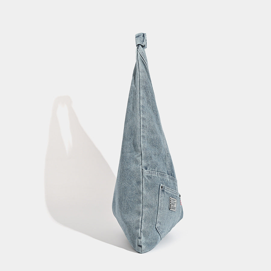 Washed denim hobo bag, shoulder shoulder bag, large capacity tote shoulder bag, handbag versatile