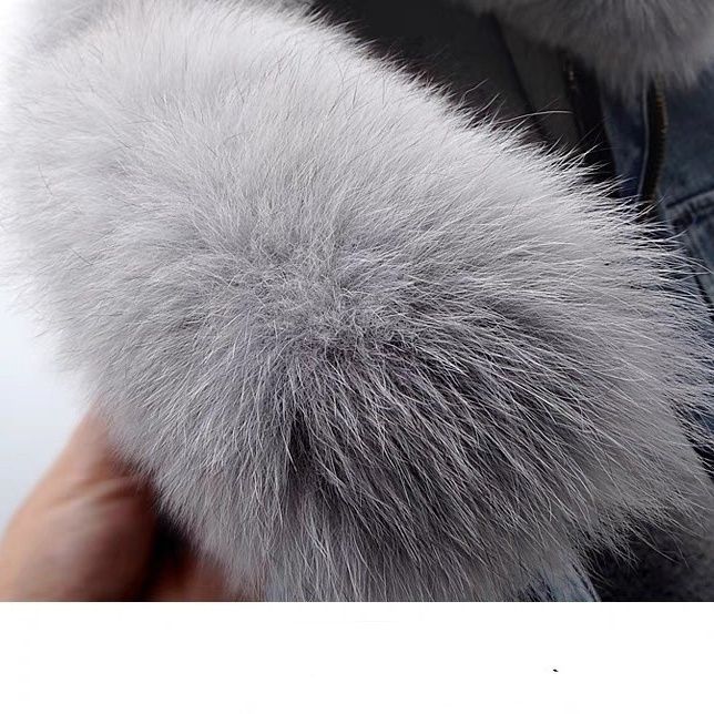 Denim Jacket with Detachable Faux Fur Liner