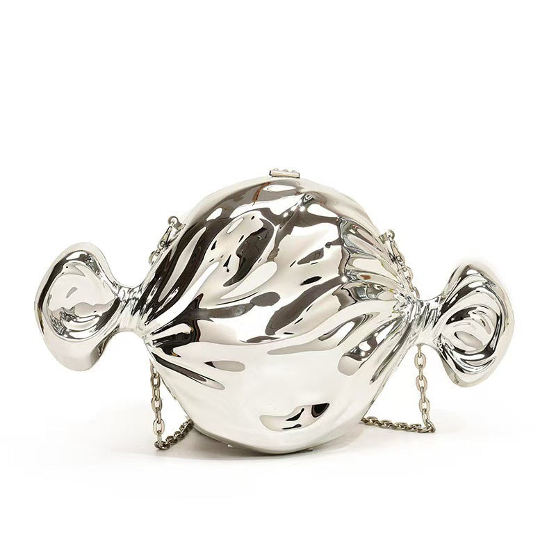 Vintage Candy Styling Glossy Mirror Bag – Mini Purse for Lipstick & Makeup, Perfect Party Purse, Prom Bags Clutch