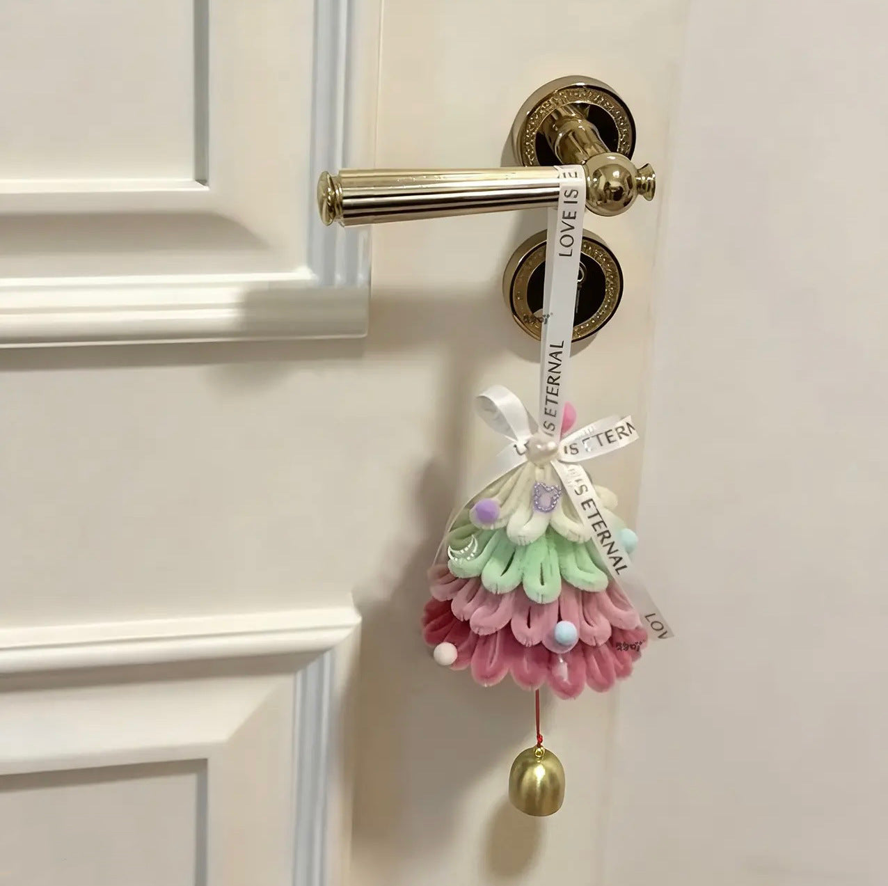 Christmas tree twist stick DIY handmade wind chime car hanging door hanging decoration pendant shopping mall activities