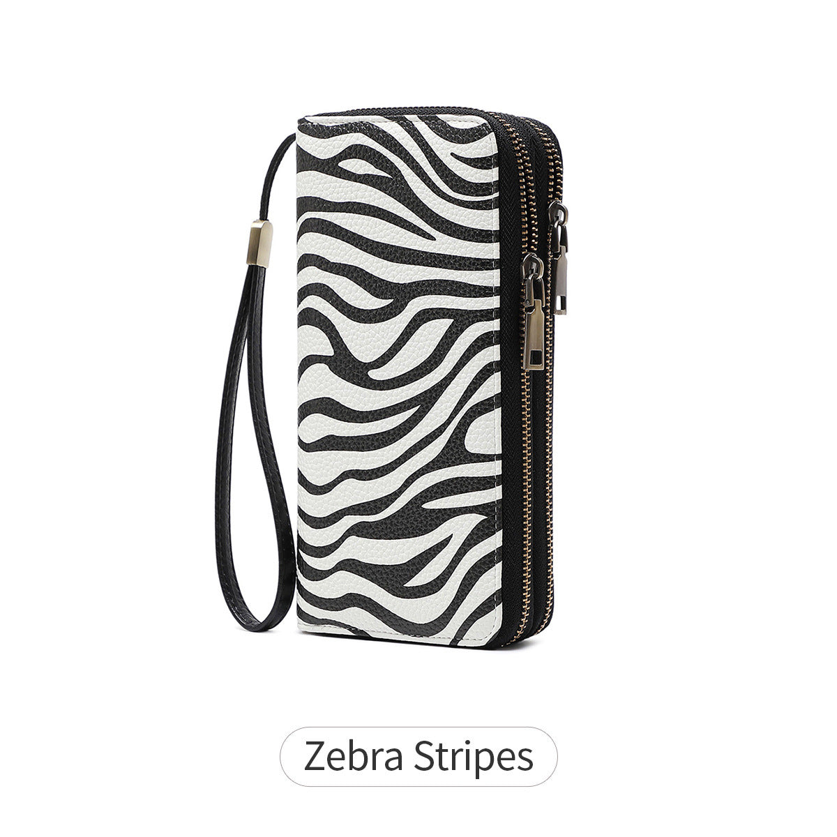 RFID anti-theft brush, women's long wallet, retro cow pattern organ card bag, large capacity clutch bag.