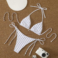 Sexy Triangle Separated Strap Multicolor Polka Dot Bikini Beach Swimwear Swimsuit