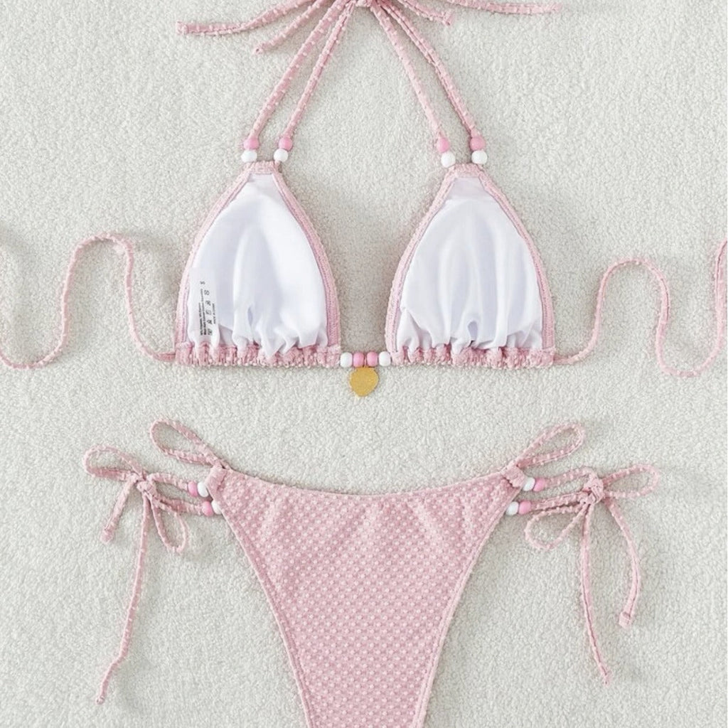 Swimsuit women's senior sensual sexy bikini solid color women's swimsuit popular swimsuit