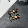 Hot Babes Glittering Full Diamond in Almond Nail Premium Sense HandmadePress on Nails Fake Fingers