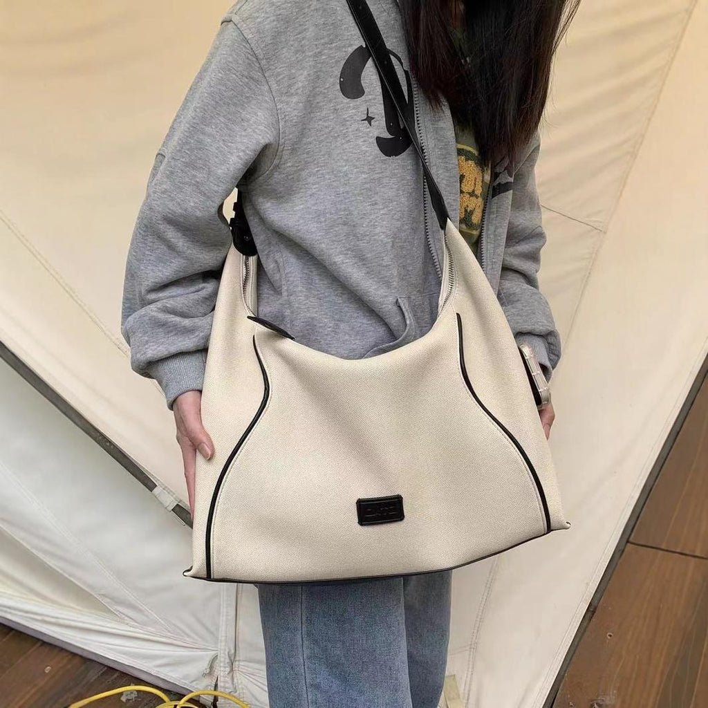 Hobo bag for women, Canvas shoulder bag, Hobo shoulder bag, Large capacity commuter bag