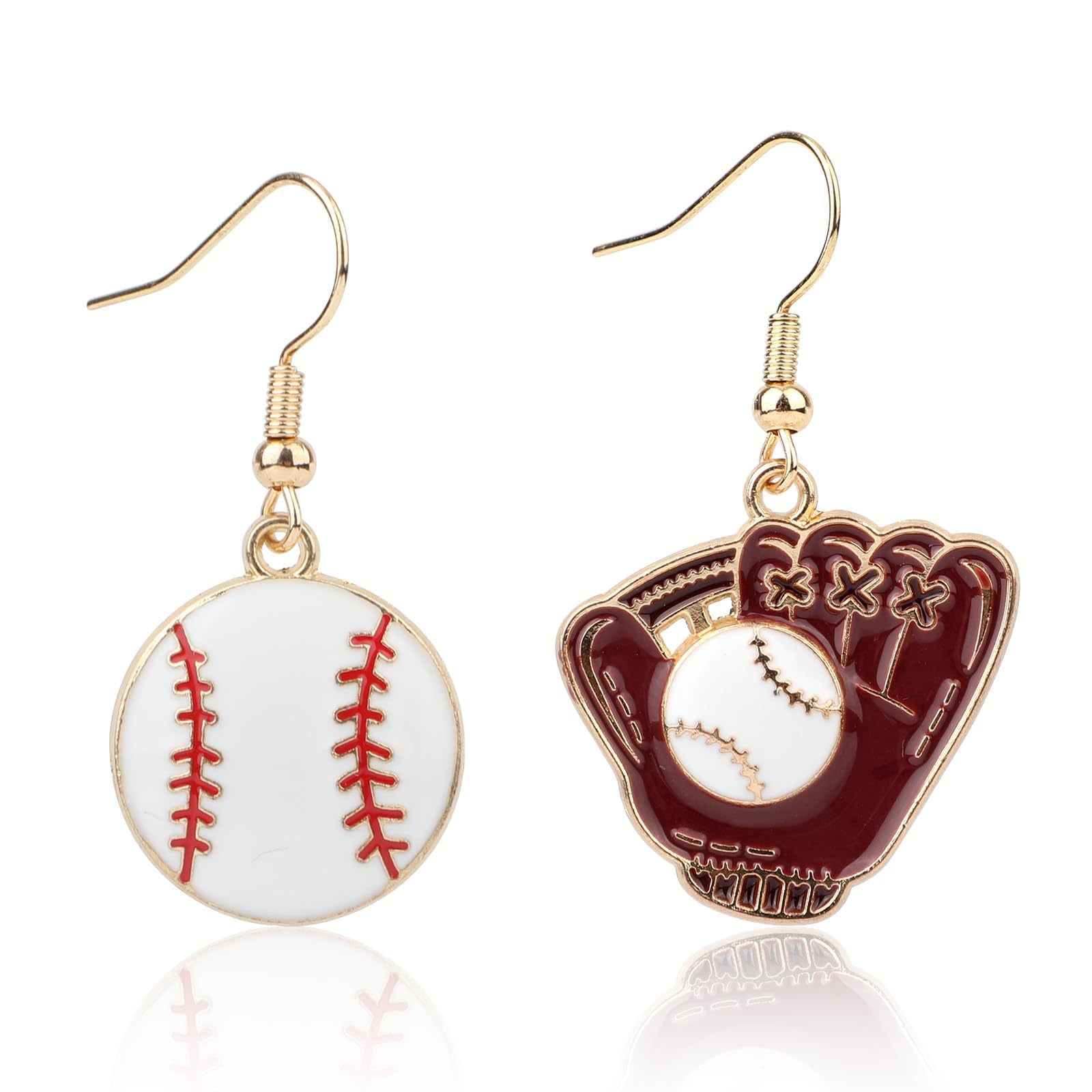 Rhinestone Football & Rugby Earrings for Women - Sparkling Sports Fan Dangle Drop Stud Earrings