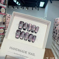 Cat's Eye Explosion Chinese Niche Design Handmade Press on Nails Wholesale