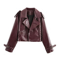 Women's Jacket Faux Leather Moto