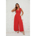 Sleeveless Jumpsuit High Waist Slim Straight Leg Wide