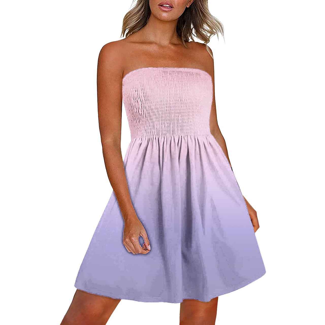 Printed Chest Wrap Dress Summer 3d Dress