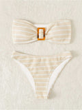 Swimsuit sexy striped tube top bikini swimsuit female bikini