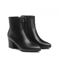 Chunky Heel Ankle Boots with Zipper