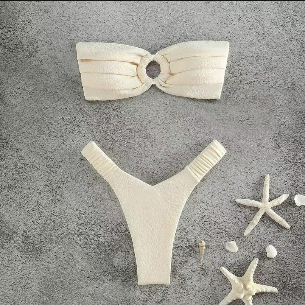 Swimsuit hoop tube top sexy bikini bikini swimsuit women split swimsuit women