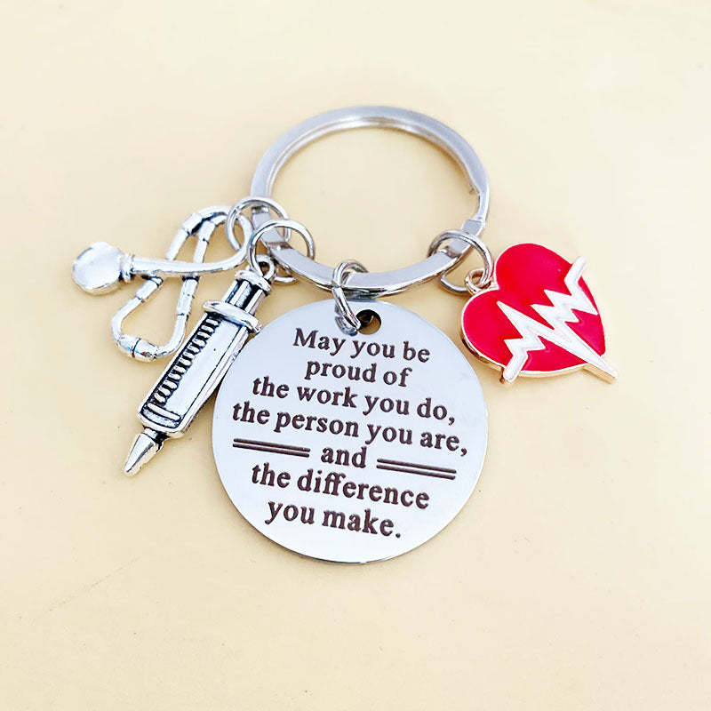 Stainless Steel Keychain Thanksgiving Inspirational Gifts for Family, Friends and Colleagues