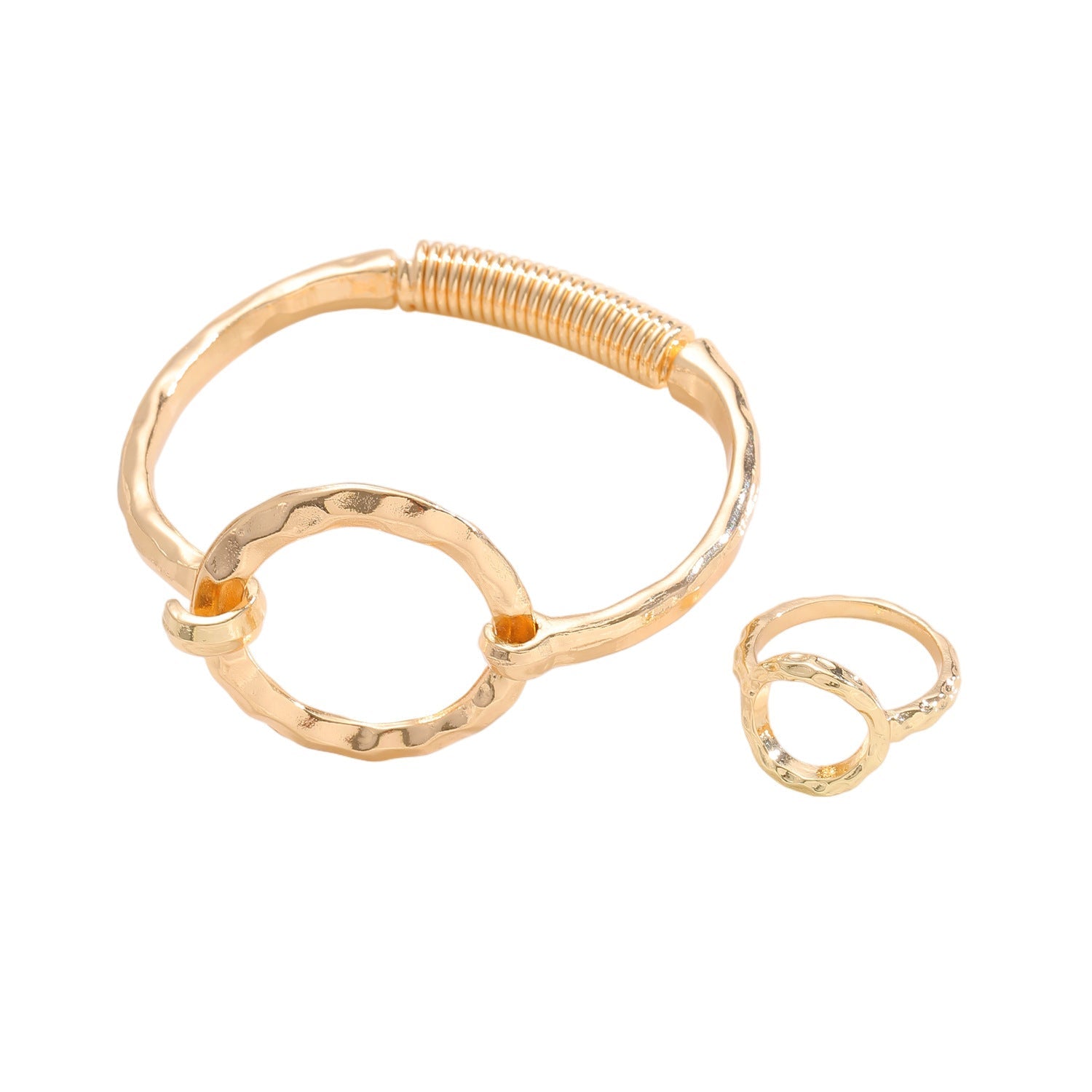 Exaggerated Alloy Round Square Geometric Electroplated Bracelet Fashion Minimalist