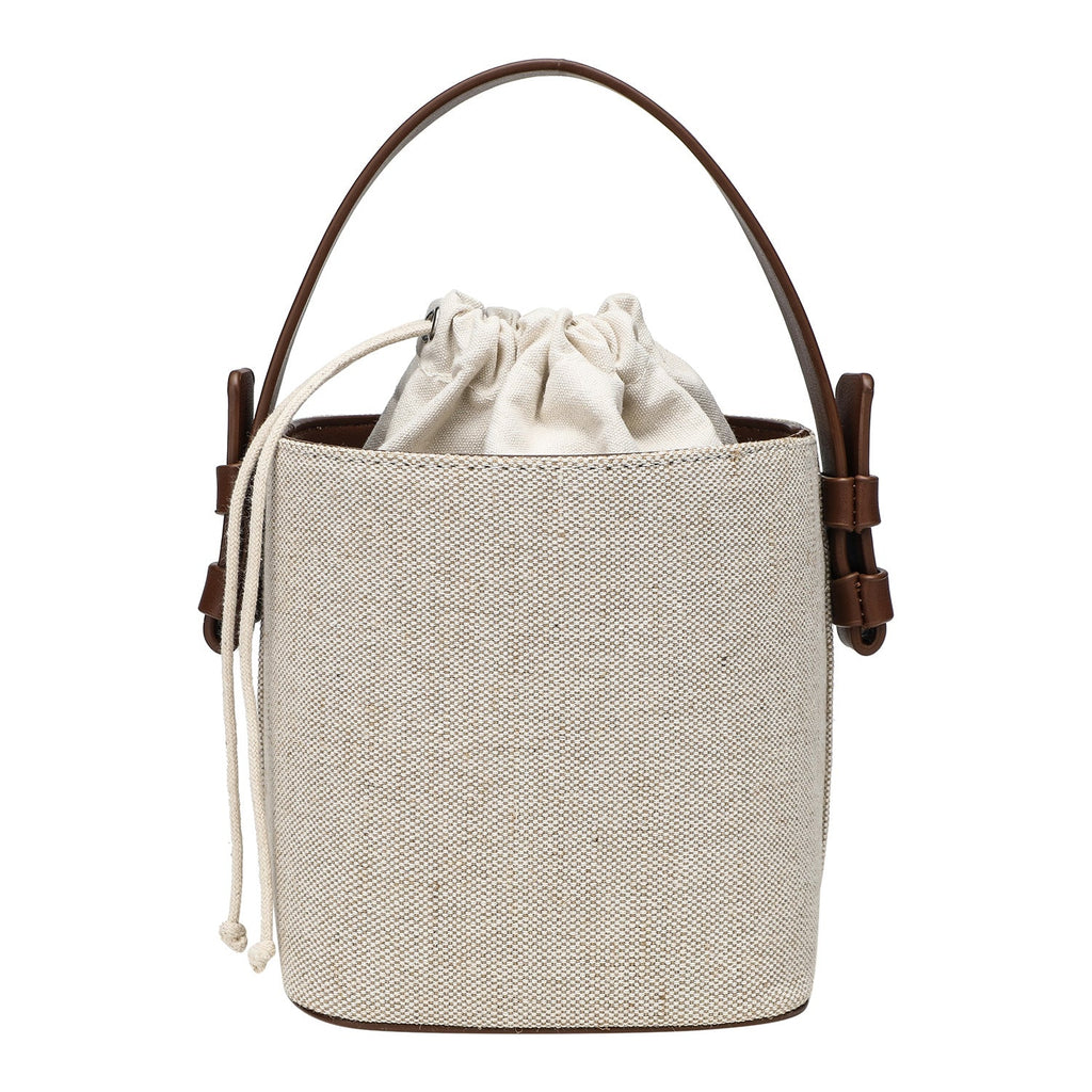 Stylish Canvas Bucket Bag – Versatile Contrast Bag & Elegant Shoulder Crossbody Handbag hobo
