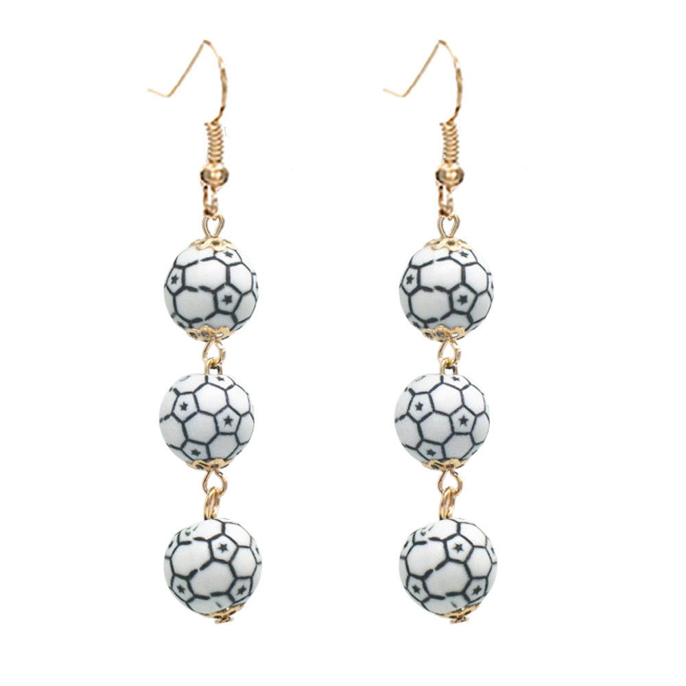 Rhinestone Football & Rugby Earrings for Women - Sparkling Sports Fan Dangle Drop Stud Earrings