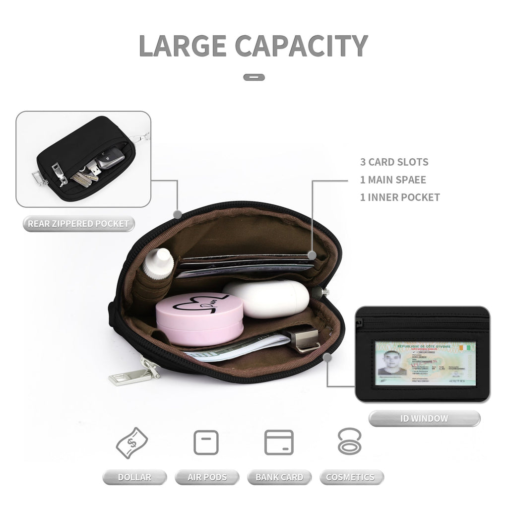 Transparent PVC Card Bag – Portable Wrist Bag for Bank Card & Change Storage