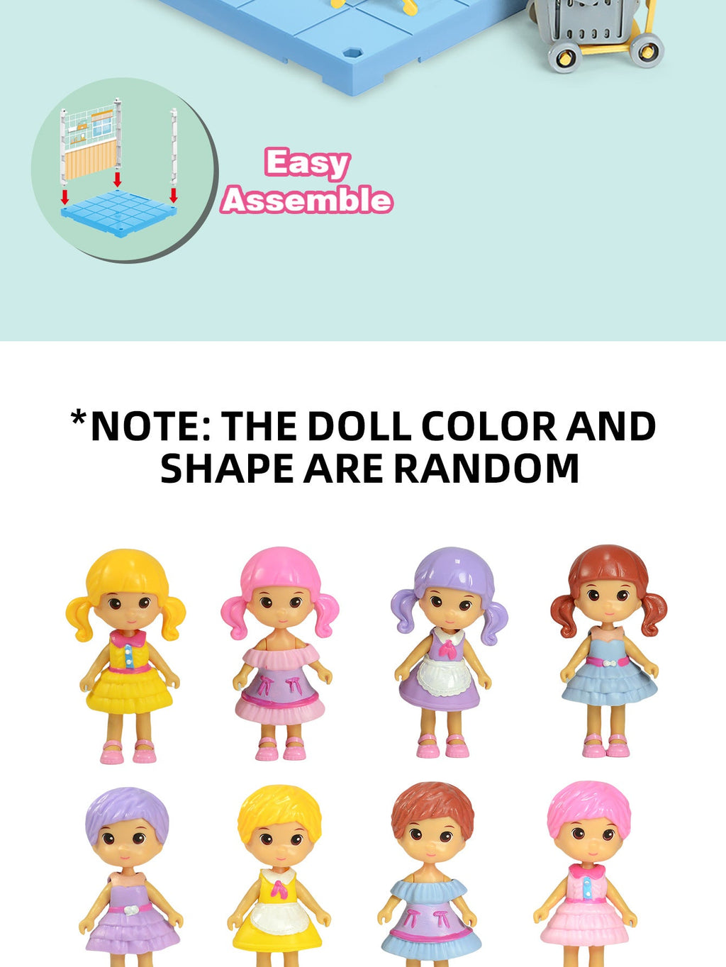 Mini Home Accessories DIY Doll House Furniture Assembly Model Simulated Bedroom Kitchen Decoration Pretend Play Toy Girl Gift
