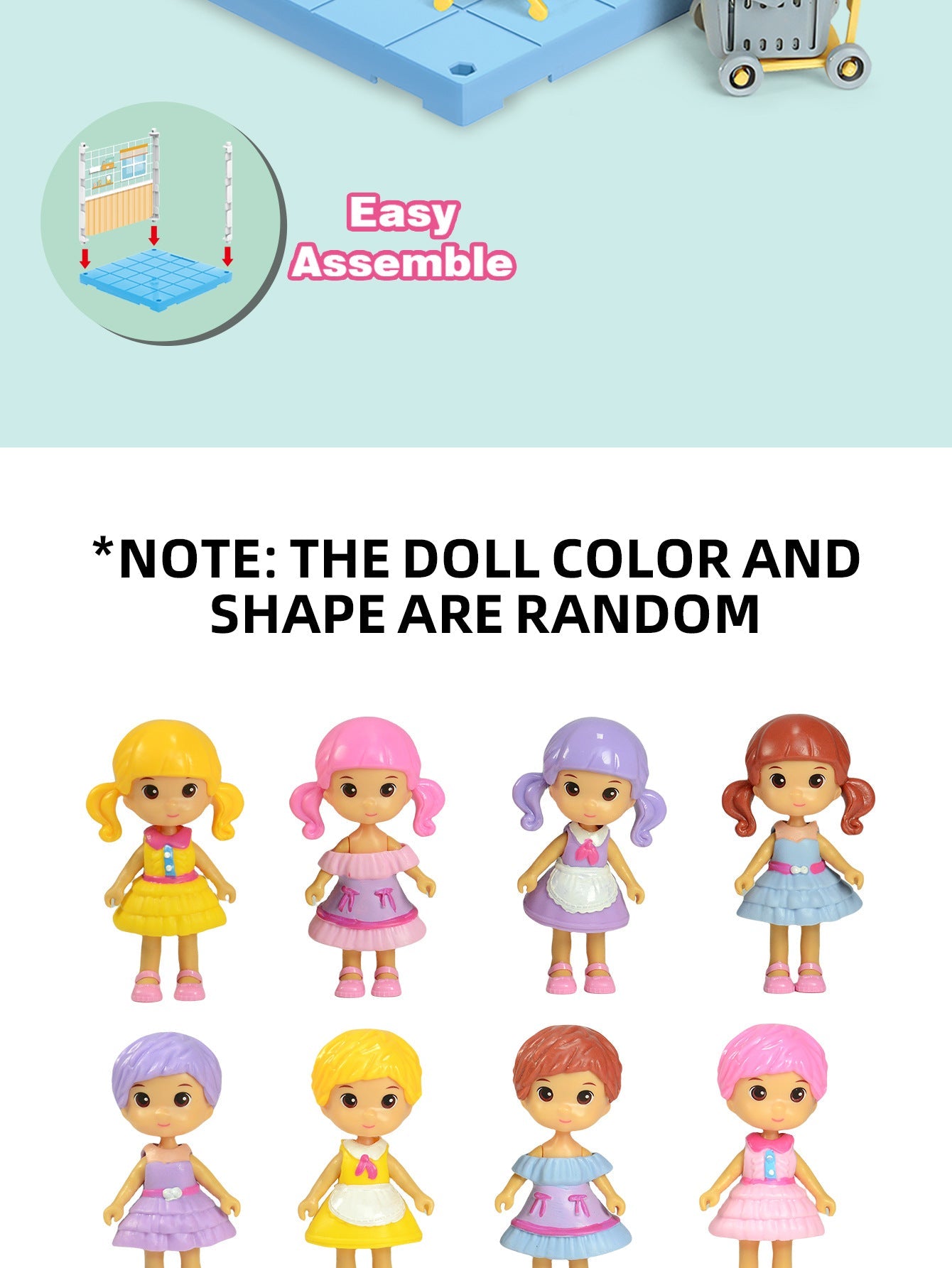 Mini Home Accessories DIY Doll House Furniture Assembly Model Simulated Bedroom Kitchen Decoration Pretend Play Toy Girl Gift