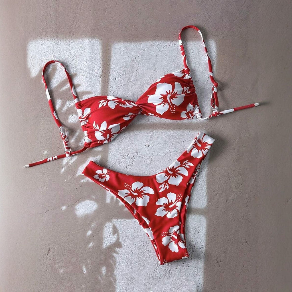Printed Bikini Swimsuit for Women Sexy Two Piece Set Beach Vacation Swimwear