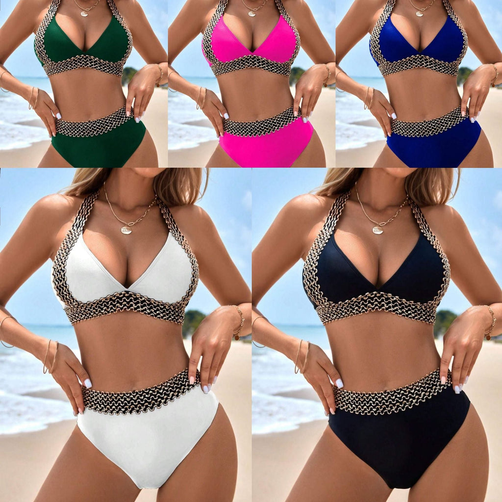 Split swimsuit women's waist slim quick-drying sexy bikini senior swimsuit women