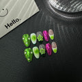 Press on Nails Pure Naked Pink Hand Painted French 3D Carving