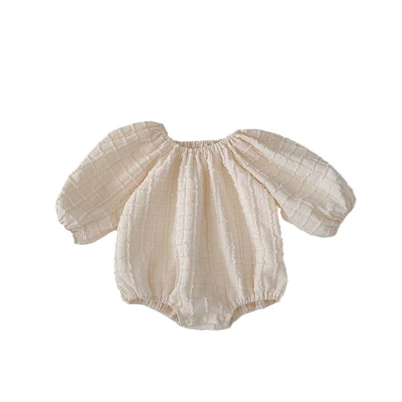 Spring And Autumn New Plaid Solid Color Baby Jumpsuit