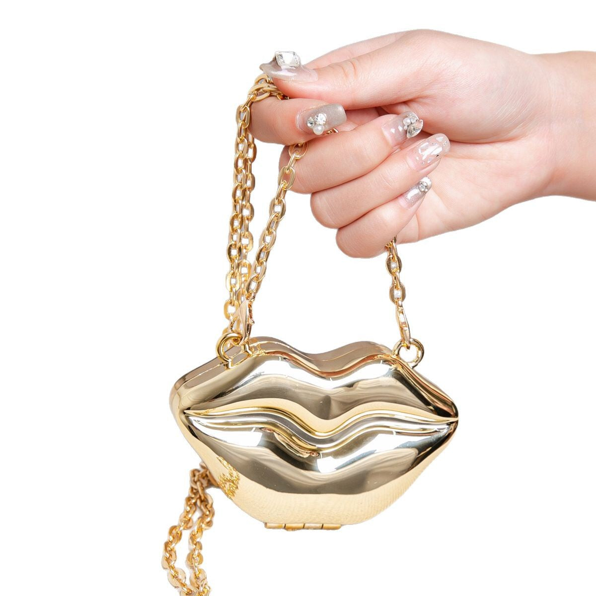 Lip Shaped Small evening Clutch Purse – Stylish Shinny Party Purse, Perfect for Casual Outings, Proms, and Parties