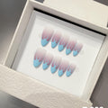 HandmadePress on Nails Nail Sticker, Silver Flame Sheet Finished Removable, Hot