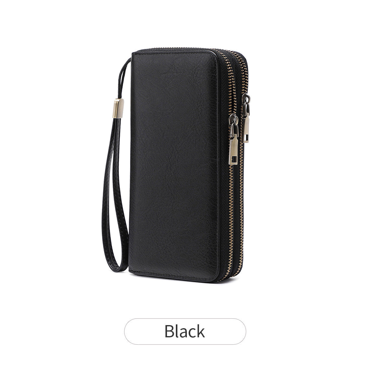RFID anti-theft brush, women's long wallet, retro cow pattern organ card bag, large capacity clutch bag.