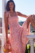 Sleeveless Floral Print Long Suspender Dress - Spice Girl Inspired A-Line Sundress for Tea Party & Casual Wear