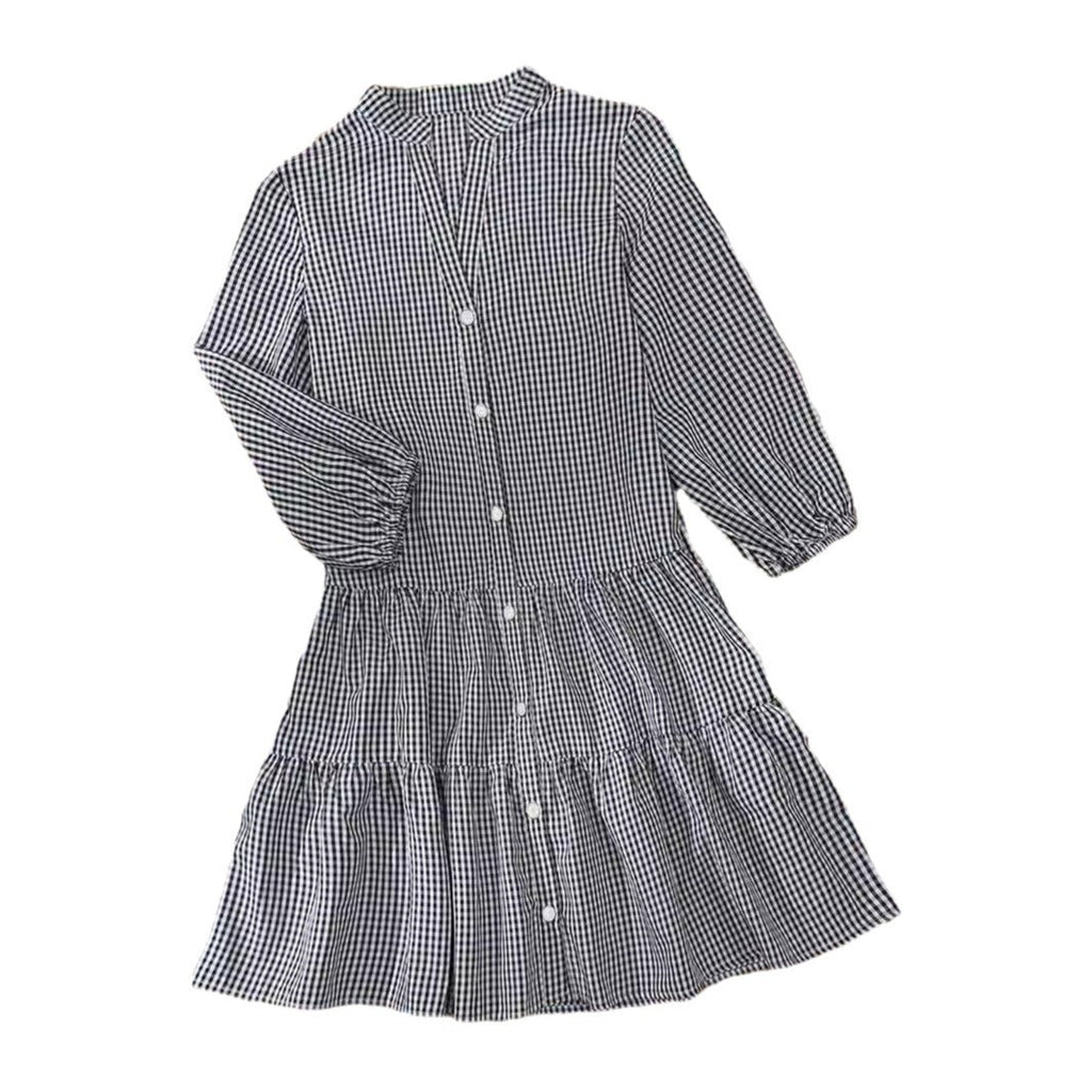 Loose plaid dress, women's Dress