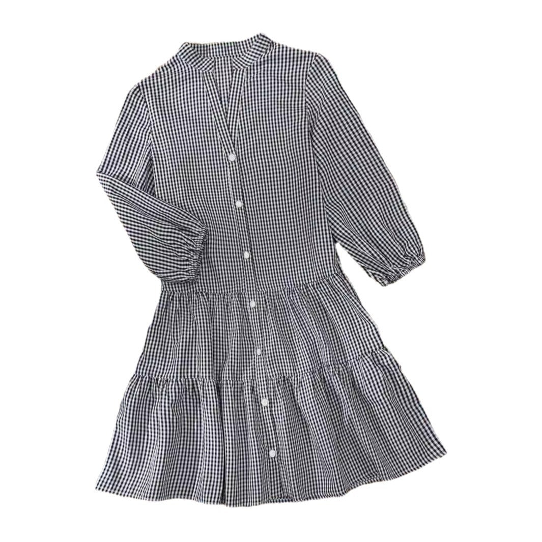 Loose plaid dress, women's Dress