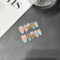 Handcrafted design Symphony 3D Painting Simulation Butterfly Handcrafted Embossed Removable Press on Nails