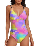 Women's One-Piece Swimsuit Multicolor Floral Print One-Piece Sexy High Elasticity Hot Selling Bathing Suit