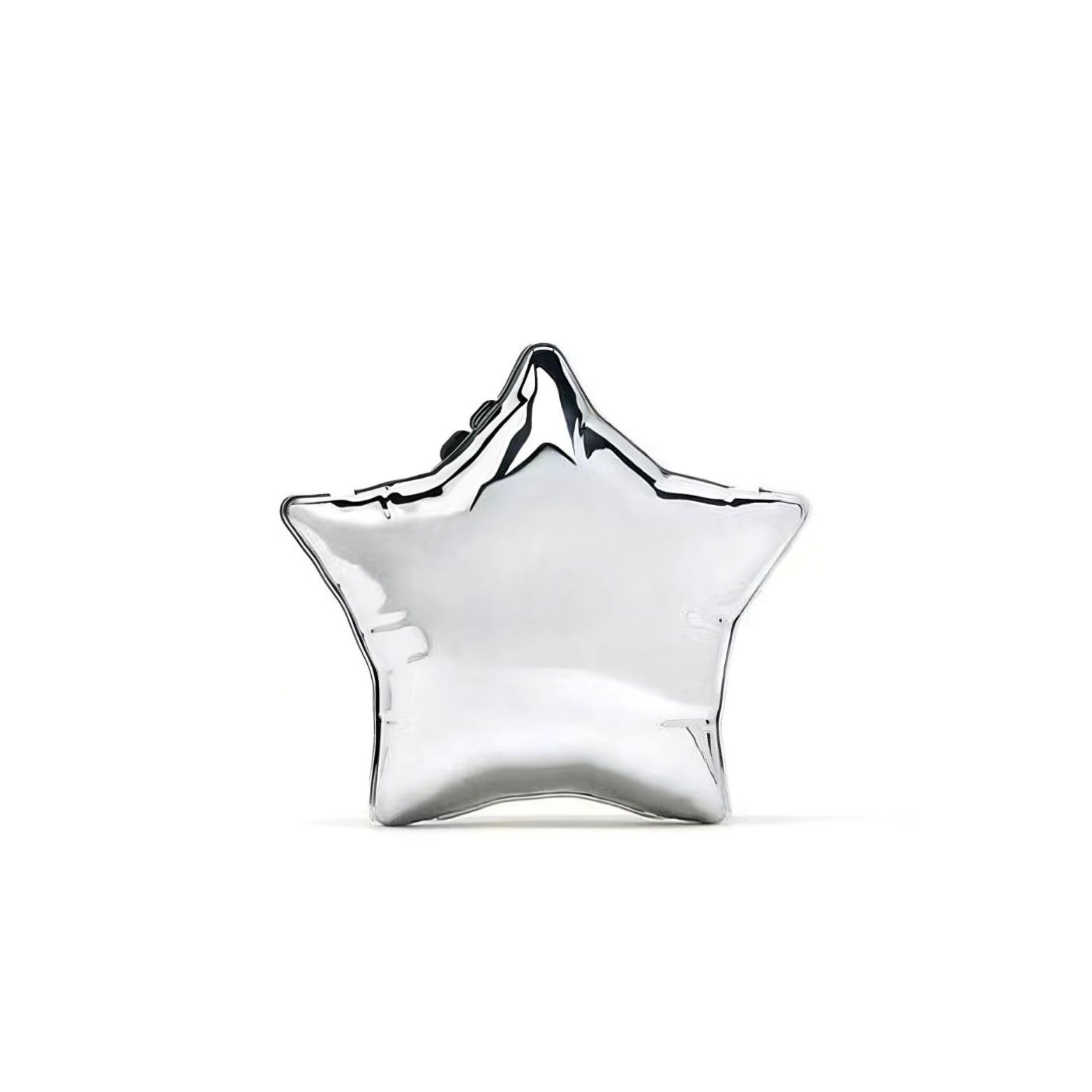 Silver Pentagram Chain evening Bag, Acrylic Mini Change, Key Lipstick Purse, Crossbody Prom Bag