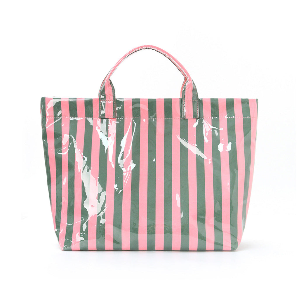 Striped Tote Bag – High-Aesthetic Lightweight Handbag, Commuter Large Travel Shoulder Bag