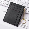 Ultra-thin new card bag for women, small and simple multi-card zipper change bag, large-capacity ID card holder, card holder.