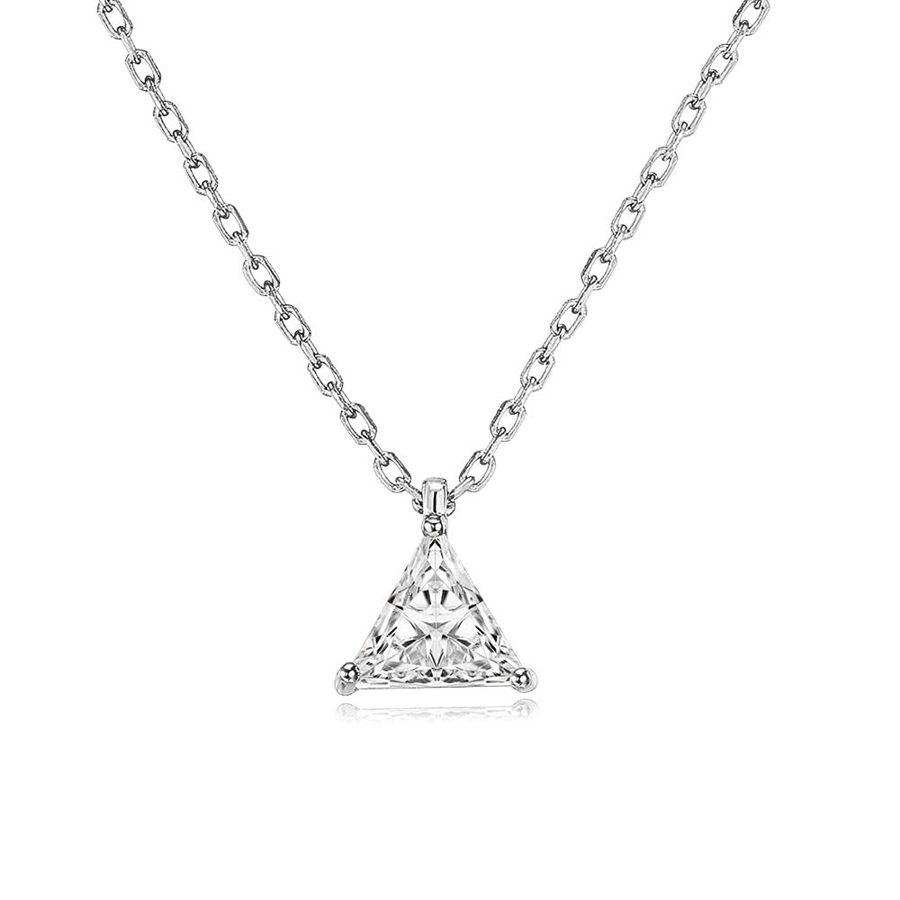 Single Zircon Pendant Necklace